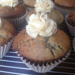 Chia Seed Muffin with a Raw Honey Butter Swirl Gluten-Free Dairy-Free