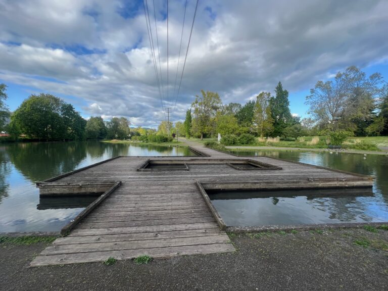 Walking and Biking Trail with walkways across the water