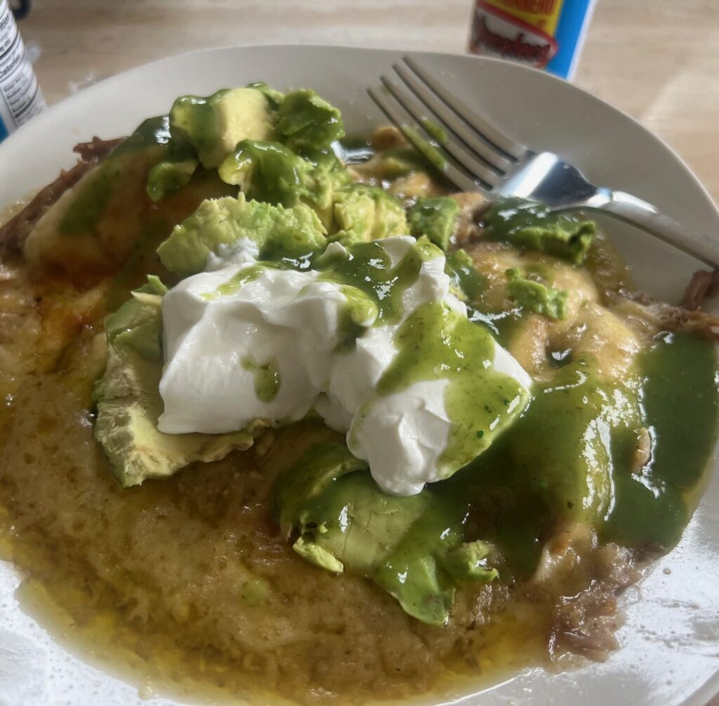 Delicious Slow-Cooked Pork Verde Enchiladas